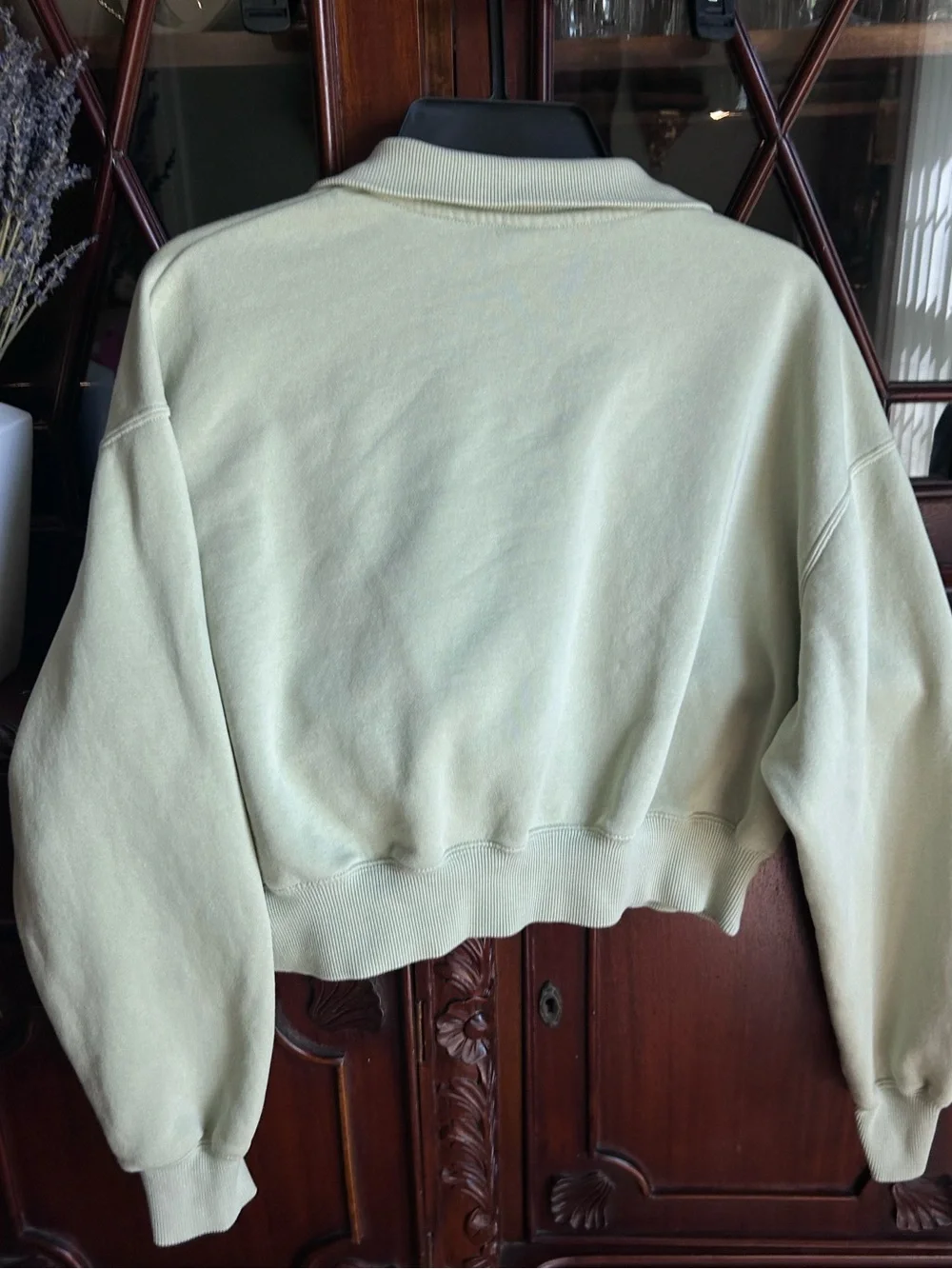 Nike Phoenix Fleece Women's Green Cropped Half-Zip Sweatshirt